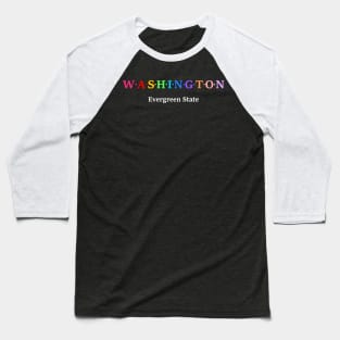 Washington, USA. Evergreen State. Baseball T-Shirt